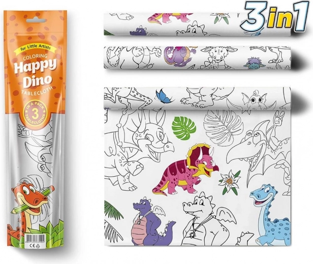 Fețe de masă de colorat Pexi - Dinozauri fericiți