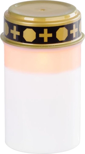 Lumânare LED pentru cimitir MagicHome, 12 cm, albă
