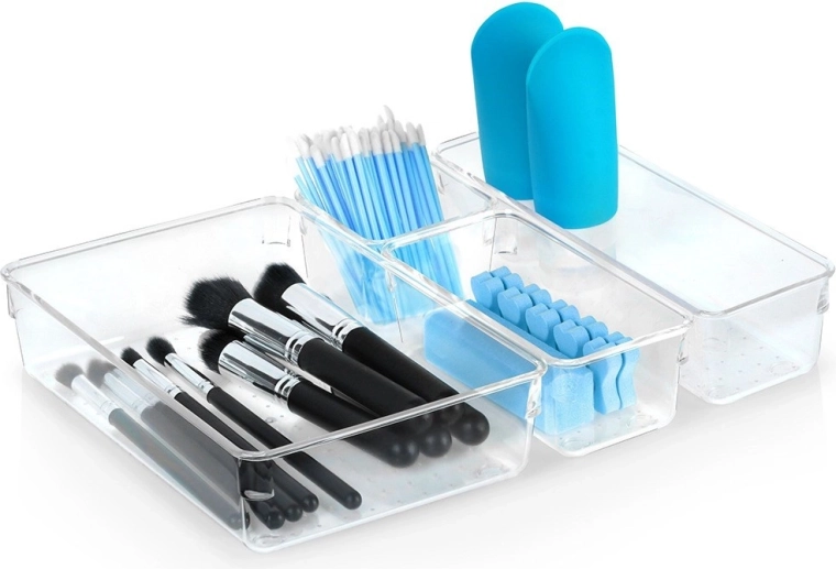 Organizator acrilic pentru cosmetice, set de 4 piese Vilde