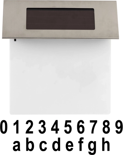 Iluminare LED solară pentru numărul casei din oțel inoxidabil