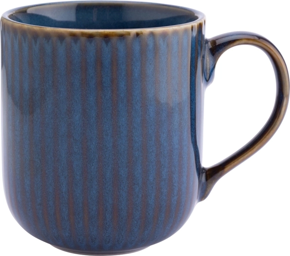 Cană ceramică Altom Design Reactive Stripes 400 ml, albastră