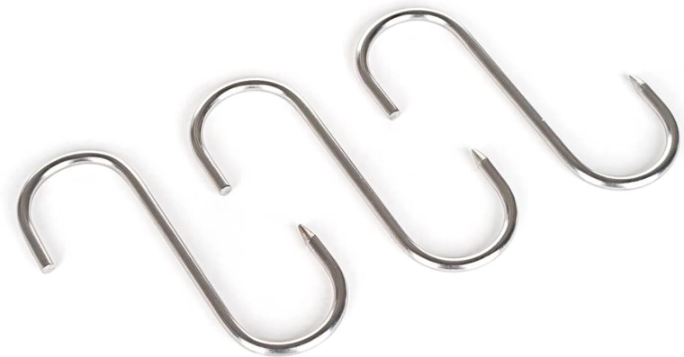 Cârlig pentru afumătoare din inox AKCENT 14 × 8,9 cm, diametru 5,5 mm (3 buc.)