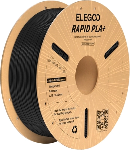 Filament ELEGOO Rapid PLA+ negru 1,75 mm 1 kg