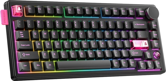 Tastatură mecanică de gaming Onikuma MT706, wireless și cu cablu, RGB, neagră