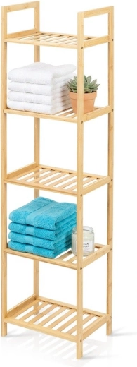 Raft bambusowy cu cinci niveluri Vilde 35 × 25 × 127,5 cm