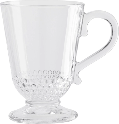 Siena cană pe picior 320 ml cu decor „perluțe”