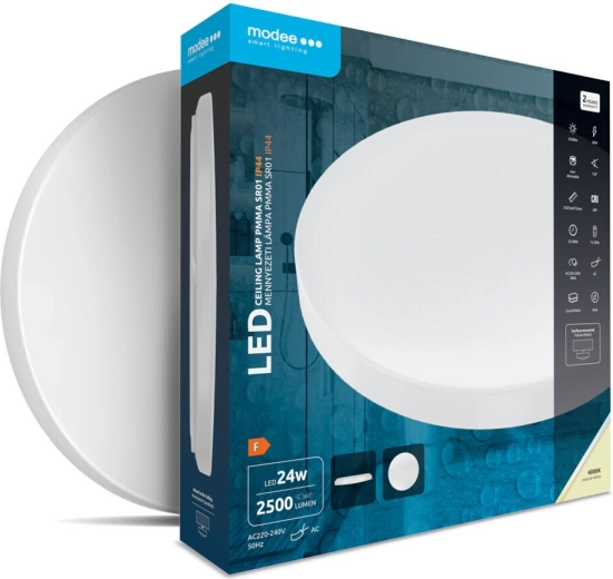 Modee plafonieră LED rotundă din PMMA 24 W 4000 K IP44