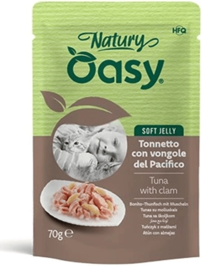 Oasy Nature Soft Jelly – ton cu scoici în jeleu 70 g