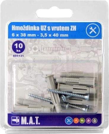 Diblă de nodare cu flanșă 6 mm cu șurub (set 10 buc)