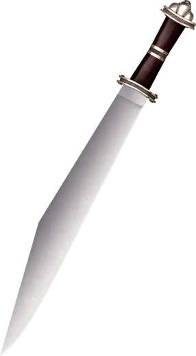 Cold Steel Damascus Long Sax, sabie vikingă de colecție cu mâner din lemn de palisandru