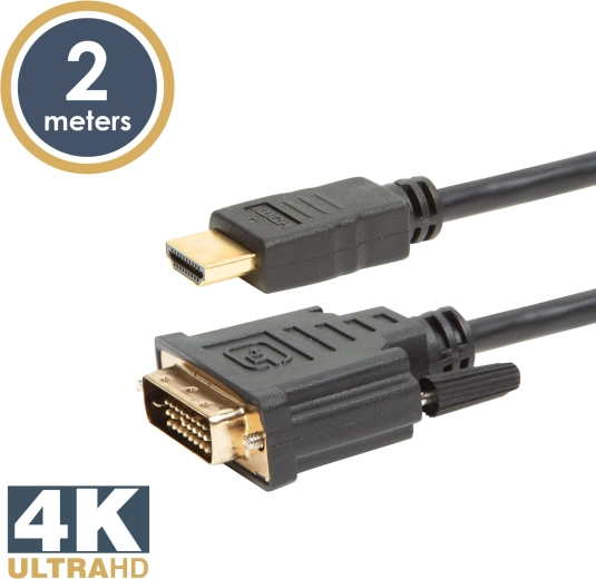 Cablu HDMI la DVI-D bidirecțional, 2 m