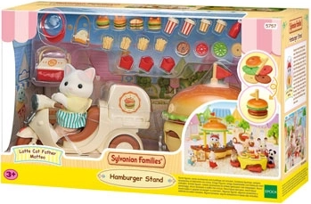 Sylvanian Families restaurantă mobilă hamburger cu figurină Latte Cat