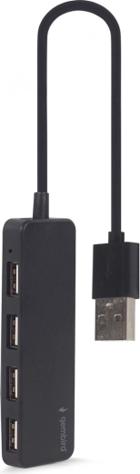 Hub USB 2.0 cu 4 porturi, negru