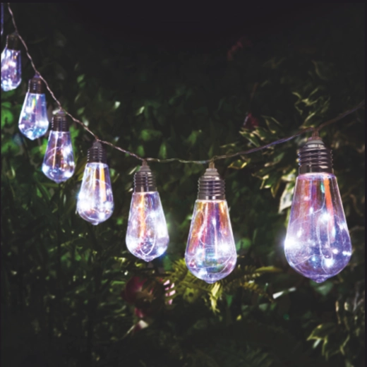 Ghirlandă solară de grădină FELISI 10 LED, alb rece, 3,8 m