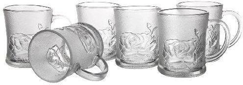 Căni din sticlă Rosalia 250 ml – set 6 buc