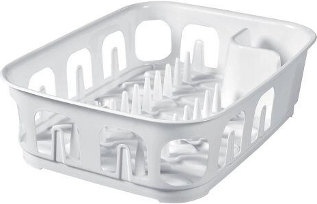 Scurgător dreptunghiular pentru vase 39 × 29 × 10 cm, plastic alb