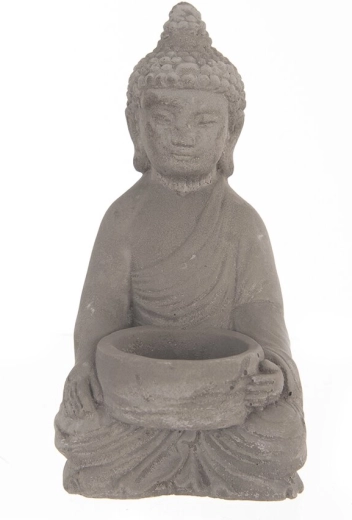Sfeșnic Buddha din ciment 8 × 16 cm