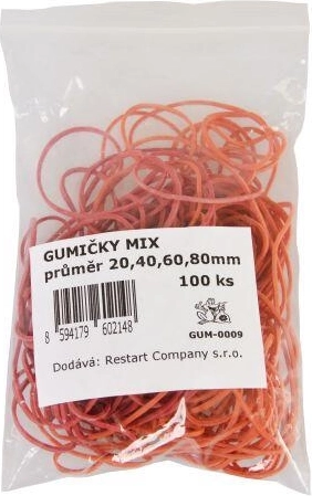 Benzi elastice mix 20–80 mm, pachet 100 buc.