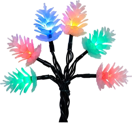 Ghirlandă LED de Crăciun RETLUX cu conuri, 40 LED-uri multicolore, 10 m