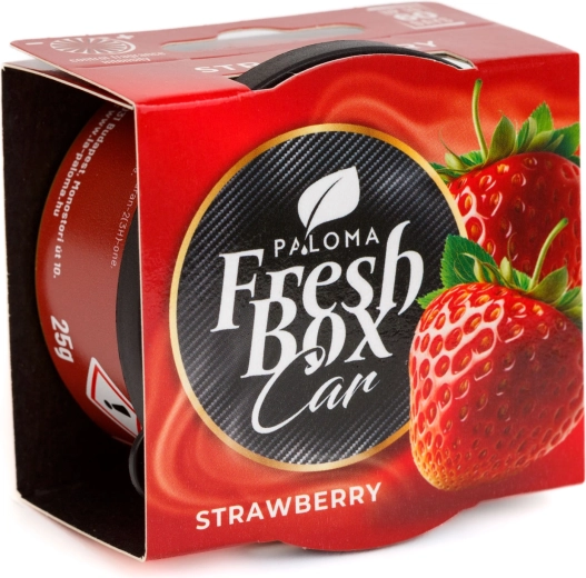 Odorizant auto Paloma Fresh box cu aromă de căpșuni 25 g