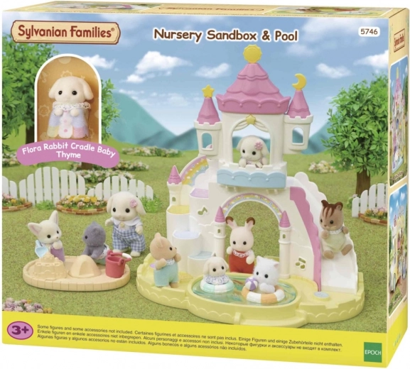 Sylvanian Families loc de joacă cu tobogan și piscină