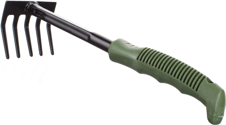 Grebla de mână pentru grădină cu 5 dinți și mâner ergonomic 28 cm