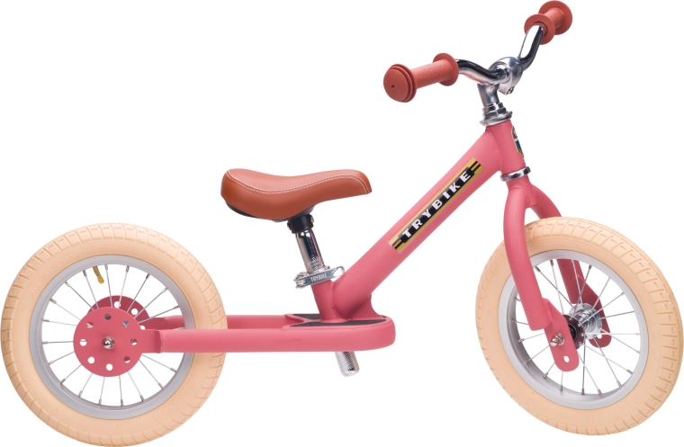 Bicicletă de echilibru Trybike roz pentru copii