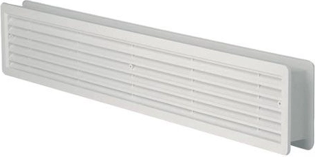 Grilaj de ventilație pentru ușă din plastic 500 × 90 mm, alb (2 buc.)