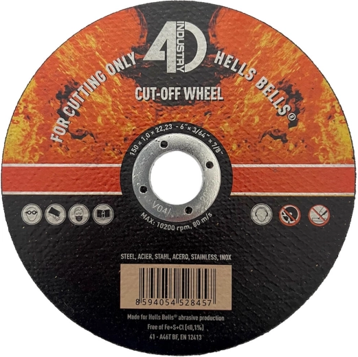 Disc de tăiere pentru oțel și inox 150 × 1,0 × 22,2 mm