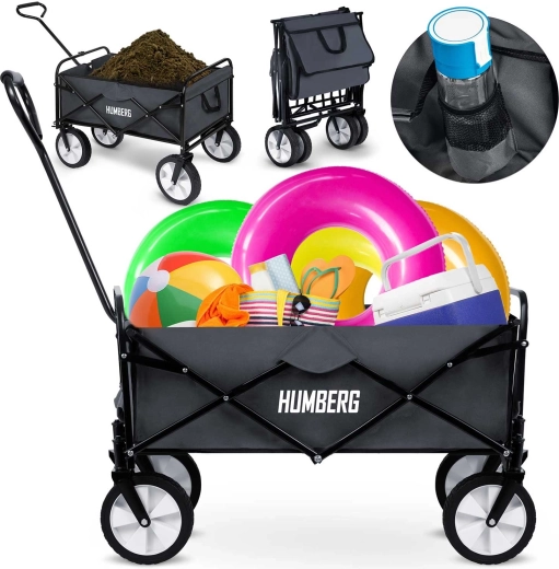 Cărucior pliabil de transport 80 l HUMBERG