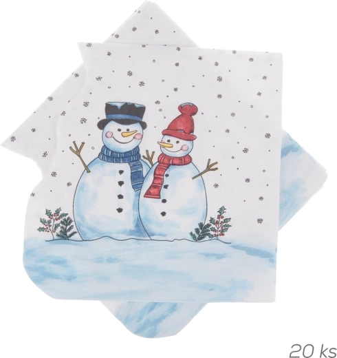 Șervețele de hârtie Omul de zăpadă 33 × 33 cm 20 buc