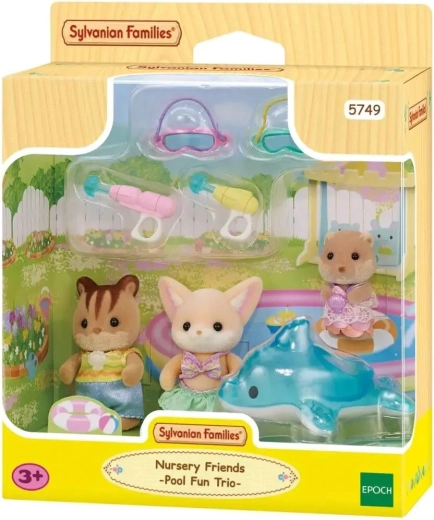 Sylvanian Families distracție la piscină Baby Trio