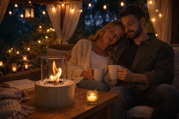 Flacără realistă și atmosferă plăcută