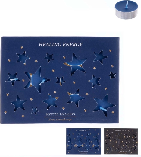 Lumânări parfumate tip pastilă Moon 12 buc (12 g) – mix 3 arome