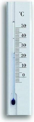 Termometru de interior din lemn 15 cm – alb