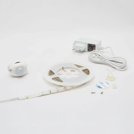Bandă LED cu senzor de mișcare, 2 m, lumină albă caldă