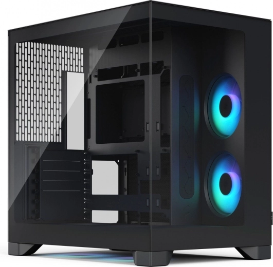 Pop 2 Vision carcasă PC de gaming neagră RGB cu sticlă panoramică