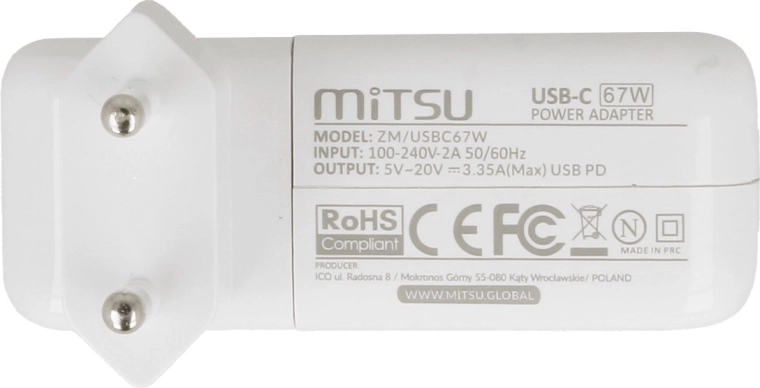 USB‑C Power Delivery cu putere de 67 W