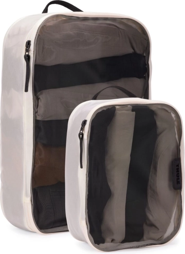 Set Thule de organizatoare de călătorie packing cube (1× mediu și 1× mic), alb