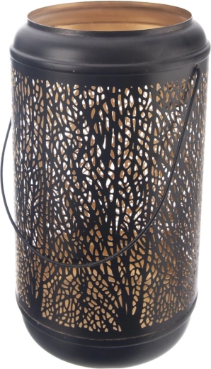 Sfeșnic metalic Tree negru-auriu 29 cm