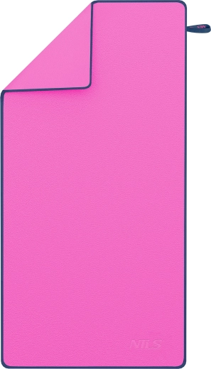 Prosop cu uscare rapidă din microfibră NILS roz/bleumarin 200 × 90 cm