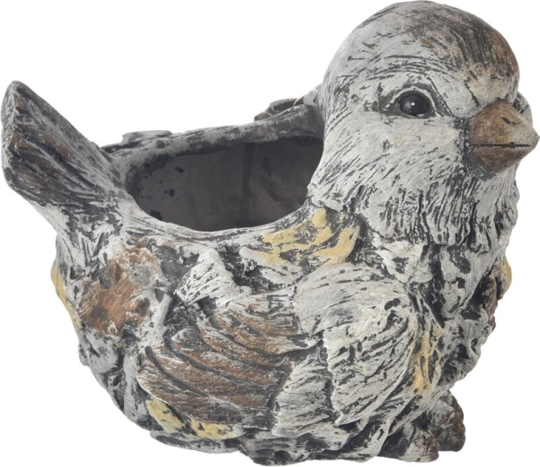 EBI decorațiune ceramică Păsărel cu aspect de piatră 30 × 22 × 26 cm