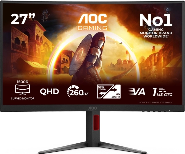 Monitor de gaming curbat AOC Gaming CQ27G4Z2 27" QHD 260 Hz VA