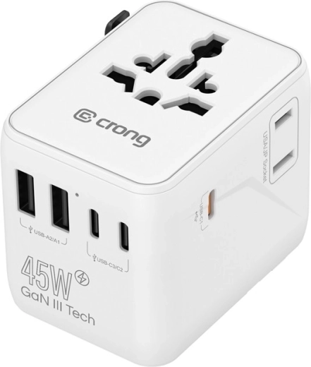 5× porturi USB + priză AC pentru alte dispozitive