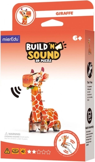 Puzzle 3D MierEdu construiește și ascultă – girafă