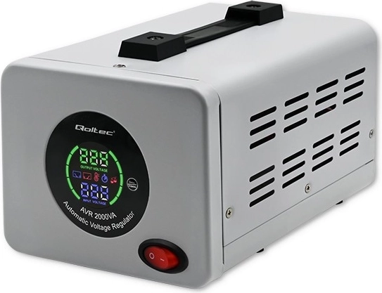 Stabilizator automat de tensiune 2000 VA Qoltec cu afișaj LCD
