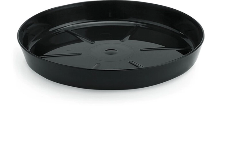 Suport negru pentru ghiveci 17 cm LAMELA, polipropilenă lucioasă