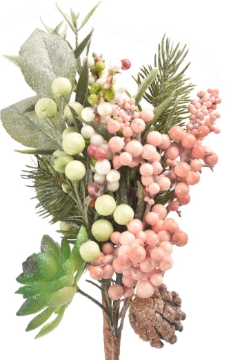 Crenguță decorativă de Crăciun din plastic 40 cm