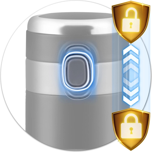 Capac etanș cu siguranță și operare cu o singură mână