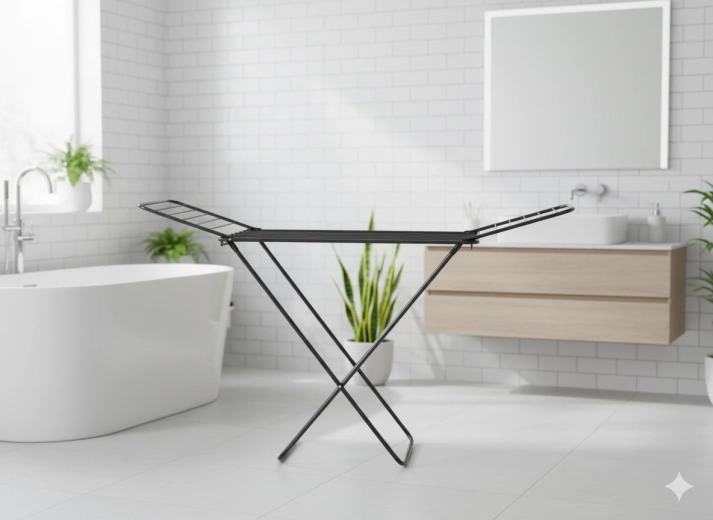 Uscător de rufe pliabil cu suporturi pentru șosete 180 × 55 × 102 cm